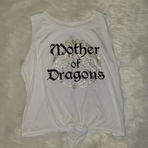 Game of thrones mother of dragons cropped top that ties at the bottom.